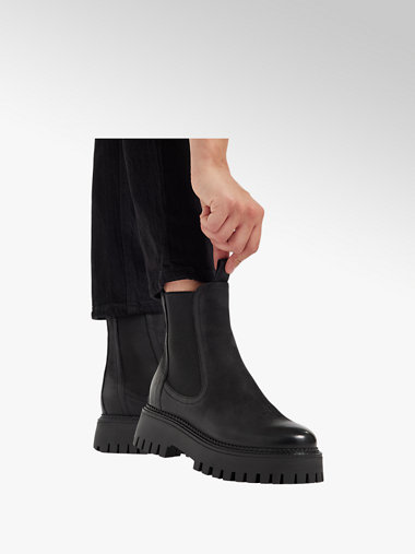 5th Avenue Leder Chelsea Boots in Schwarz DEICHMANN AT